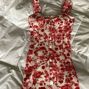 Derek Heart Red and White Mini Dress